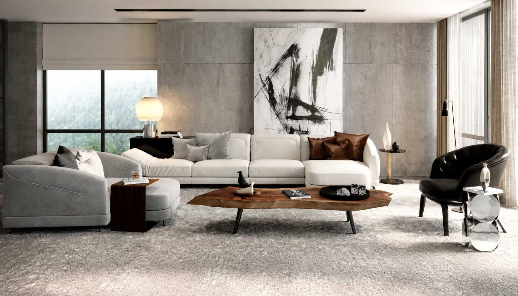 Evara furniture collection in a contemporary interior