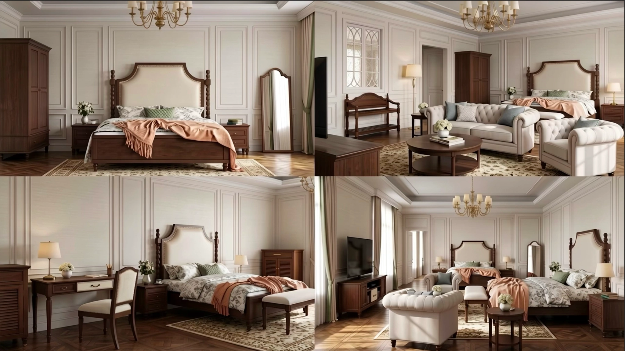 Ivory Heritage shown as a complete furnished bedroom